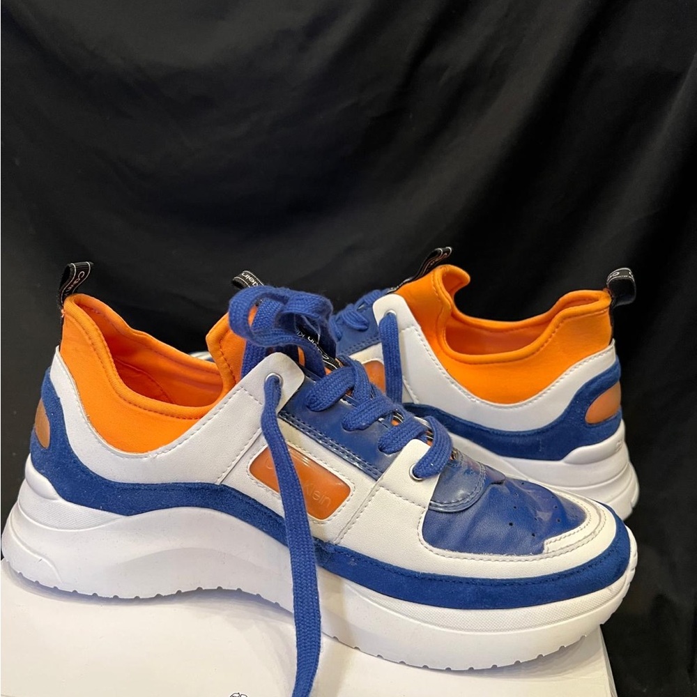 Calvin Klein Blue and Orange Women's Sneakers